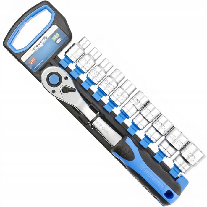 Socket set 11pcs, 1/2 Hogert HT1R332